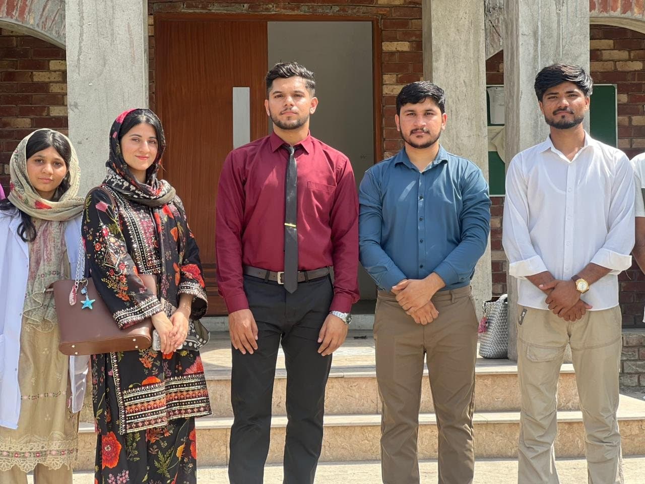 Organising team of the Thalassaemia Screening Camp at the entrance of the ISSA building