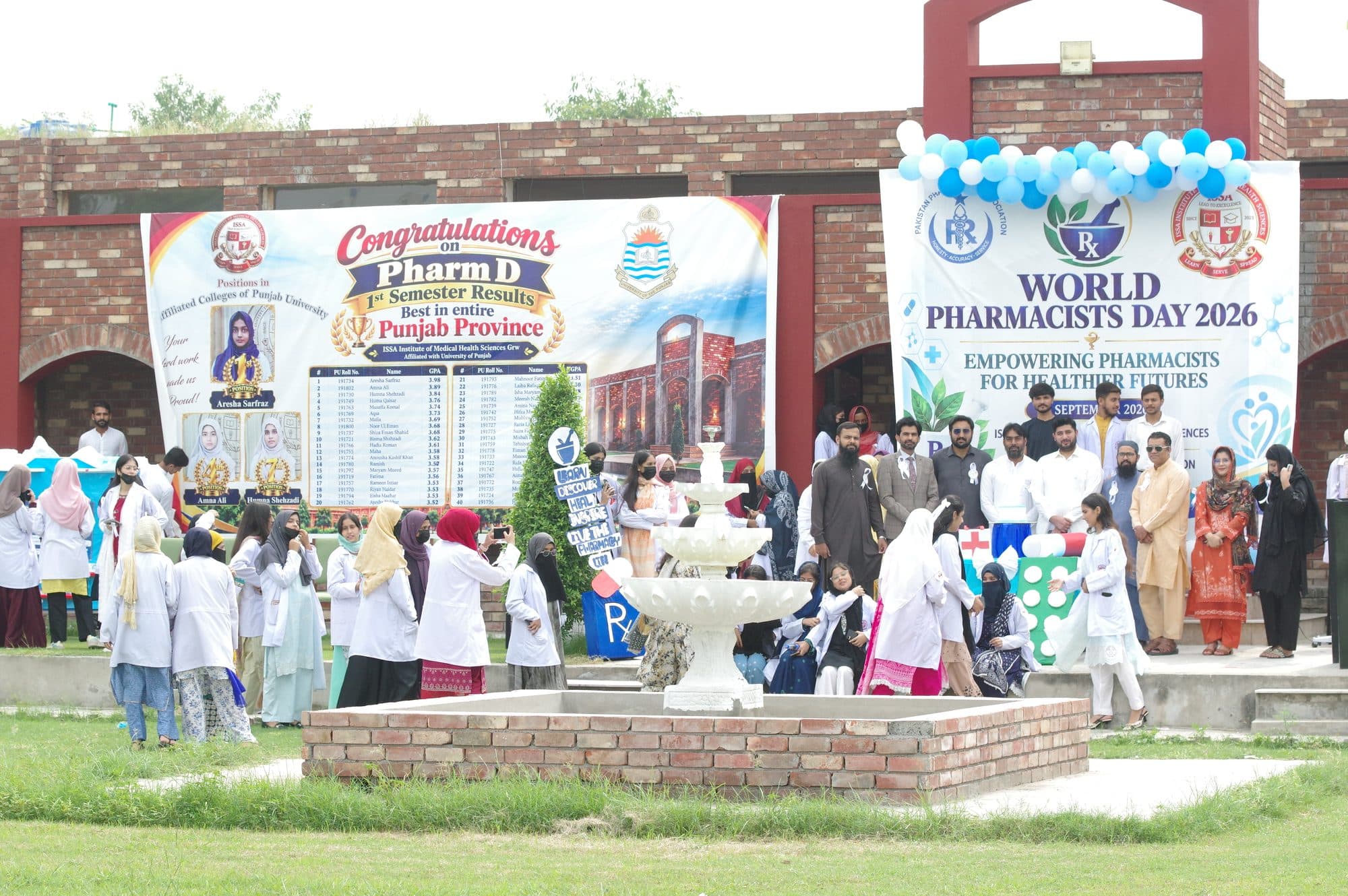 The ISSA courtyard and fountain during World Pharmacists Day 2026