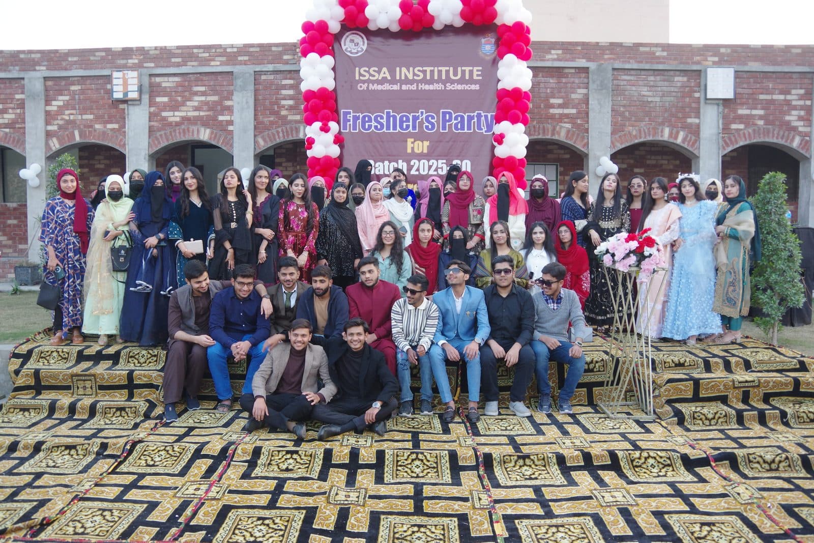 ISSA students together at the Freshers' Party for Batch 2025-30